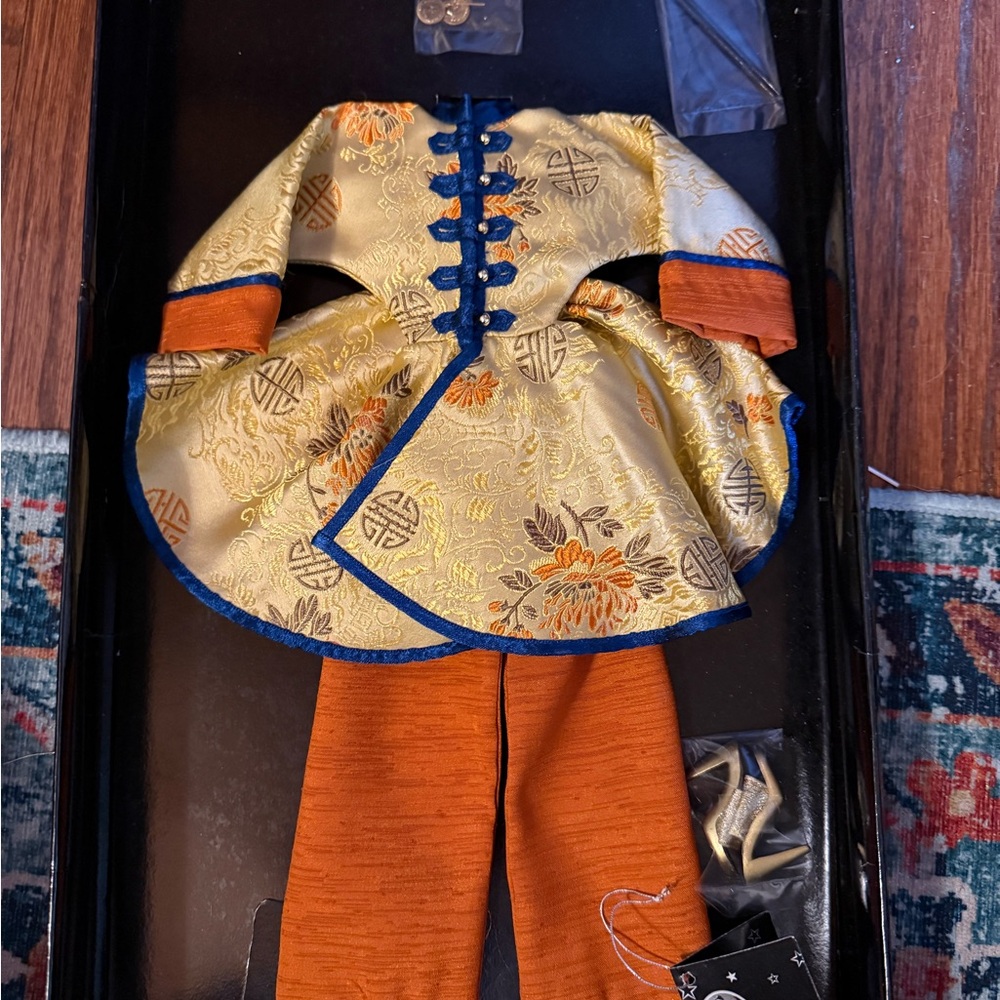 Elegant Gold and Orange Kids Costume